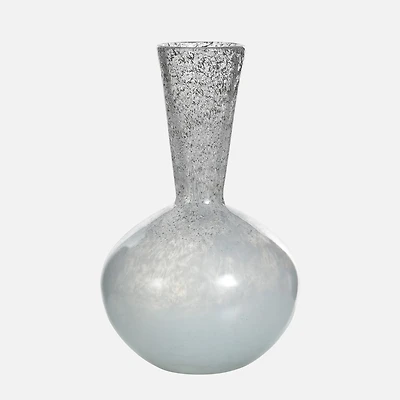 Trumpet Neck Vase, 13.5" - Grey Silver