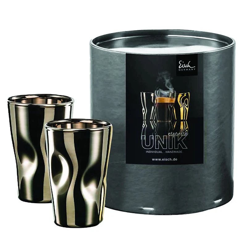 Ensemble de 2 tasses à espresso platines « Unik »