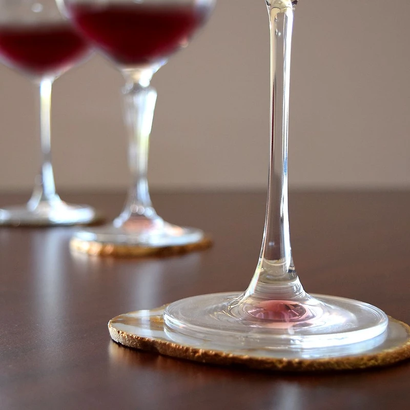 Ensemble de 4 sous-verres en agate
