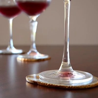Ensemble de 4 sous-verres en agate