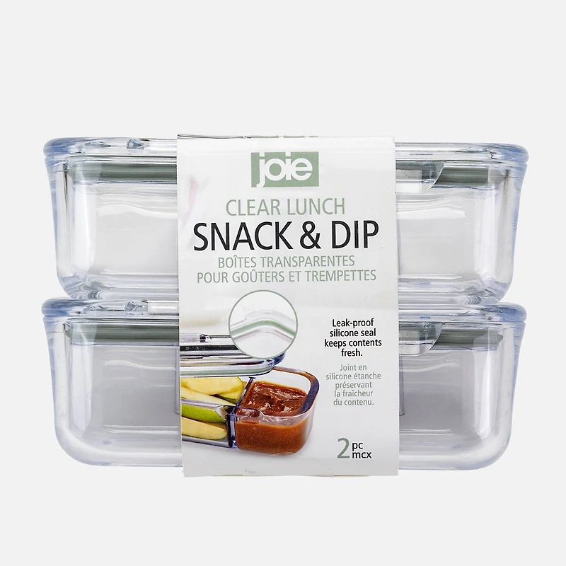 Clear Lunch Snack and Dip, 2 Pieces - Sage