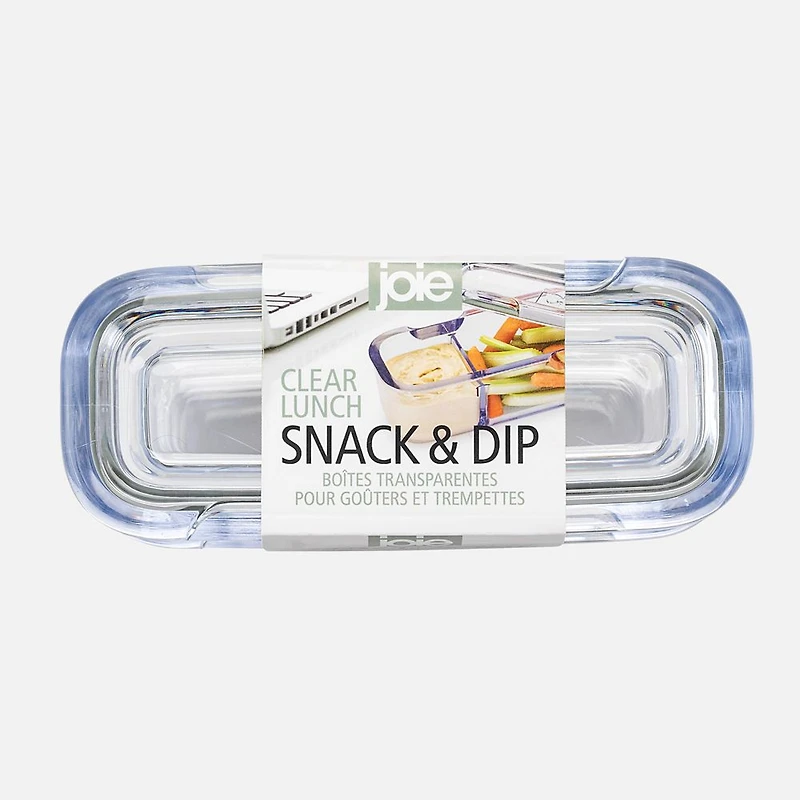 Récipient transparent pour les collations et les trempettes, 2 Pièces - Sauge