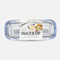 Récipient transparent pour les collations et les trempettes, 2 Pièces - Sauge