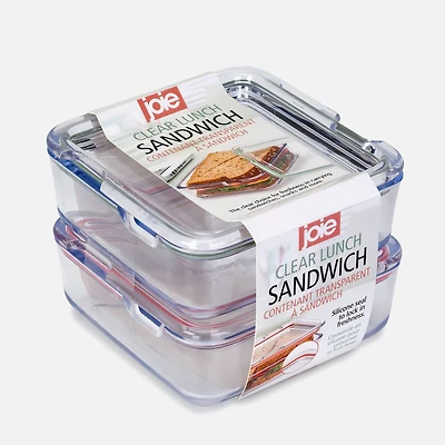 Boîte à sandwich transparente, 2 Pièces