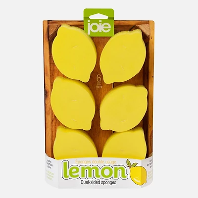 Dual-Sided Lemon Sponges - Pack of 6