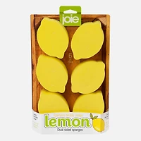Dual-Sided Lemon Sponges - Pack of 6