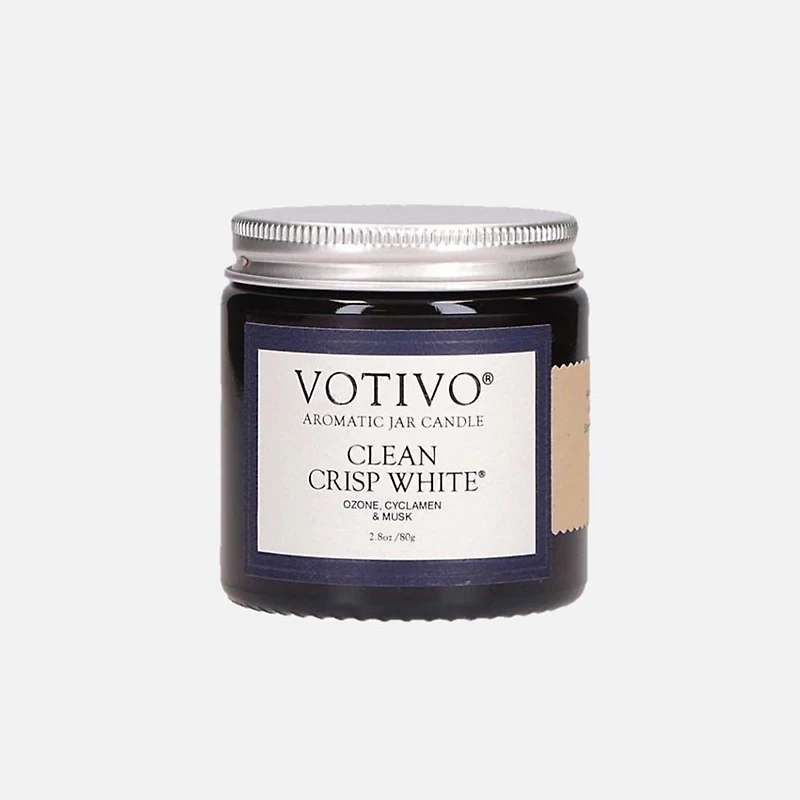 Bougie en pot 2,8 oz « Votivo » - Blanc pur et frais
