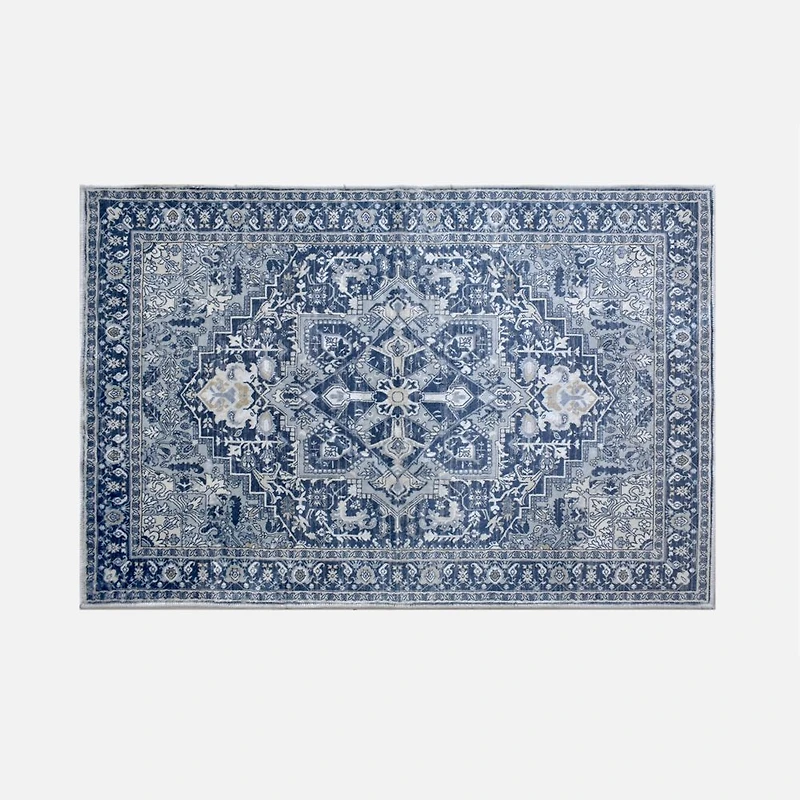 Tapis imprimé lavable - Marine