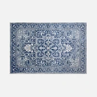 Tapis imprimé lavable - Marine