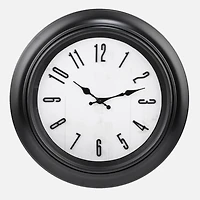 Wall Clock Antique Black trim with white face and bold black numbers