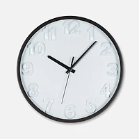 Bold Numbers Wall Clock - White/Black