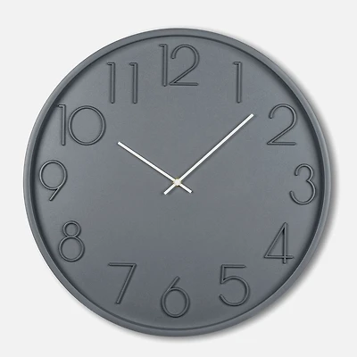 Bold Numbers Wall Clock - Charcoal