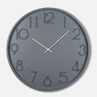 Bold Numbers Wall Clock - Charcoal