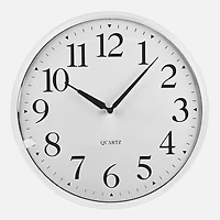 Black numbers and white face Wall Clock