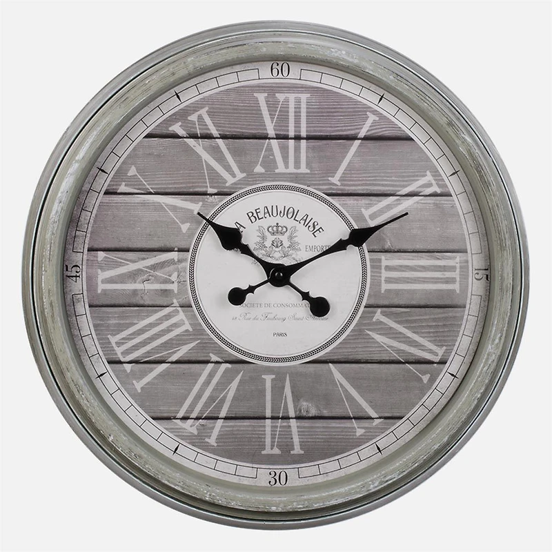 Wall Clock With Roman Numbers - Grey