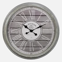 Wall Clock With Roman Numbers - Grey