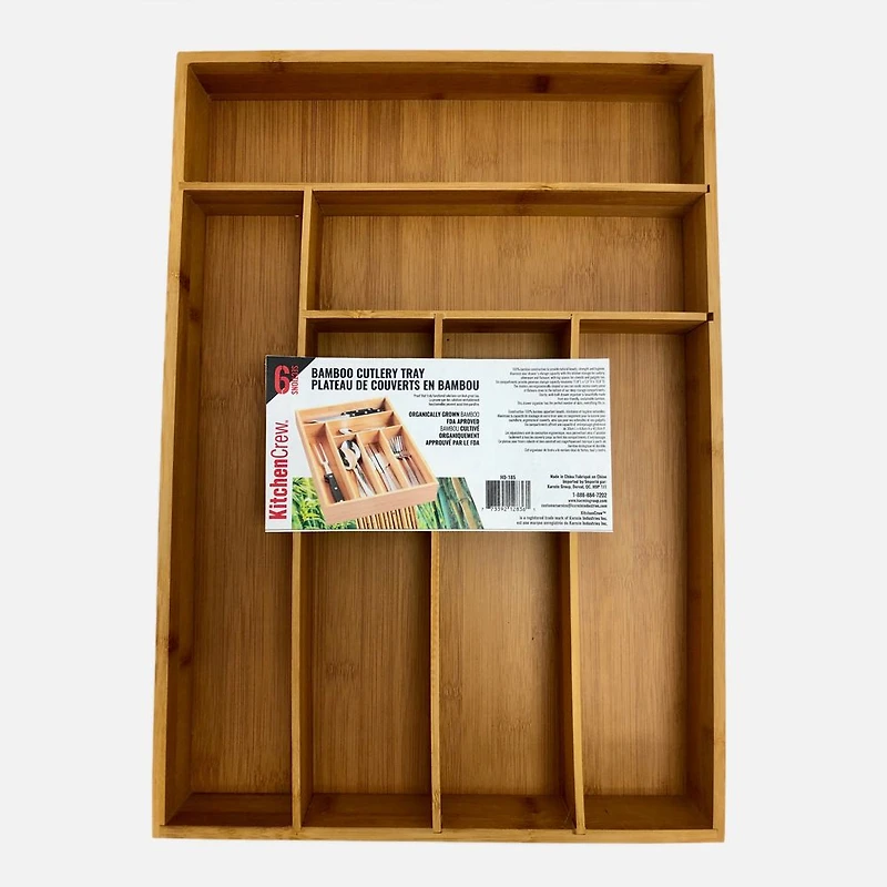 Kitchen Crew Plateau de Couverts en Bamboo 