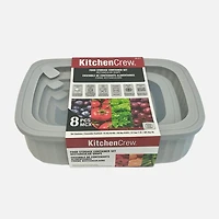 Storage Containers, 8 pieces - Rectangular