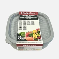 Contenants de rangement, 8 pièces - Carré