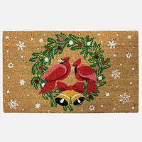 Coir Mat - Cardinals Wreath