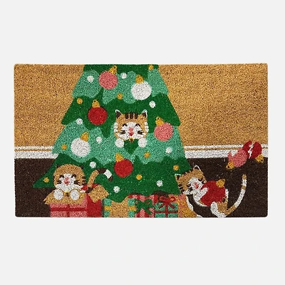 Tapis de coco - Chats dans un arbre