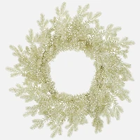 Glittered Mini Berry Wreath, 24'' - Champagne/White