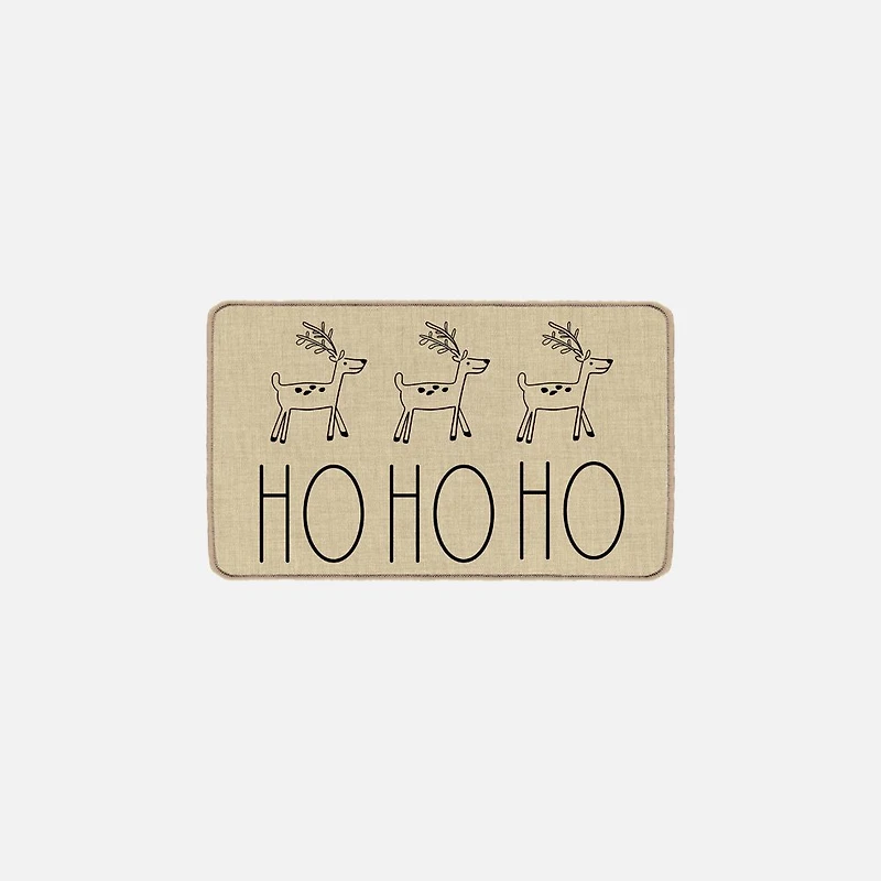 Reindeer Poly Mat - « HO HO HO »