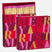 Merry Christmas Square Matches 100 Sticks