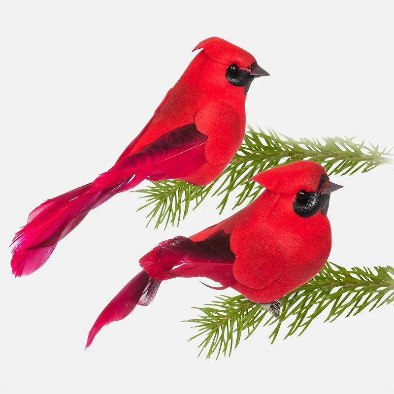 Small Cardinal Bird Clip - Assorted