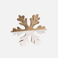 Wood Enamel Snowflake