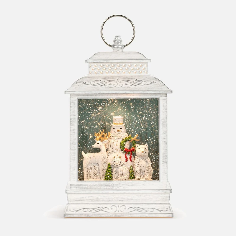 Demdaco Cozy Time Snowman Snow Globe with Light