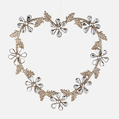Demdaco Sparke and Joy Heart-Shaped Flower Ornament
