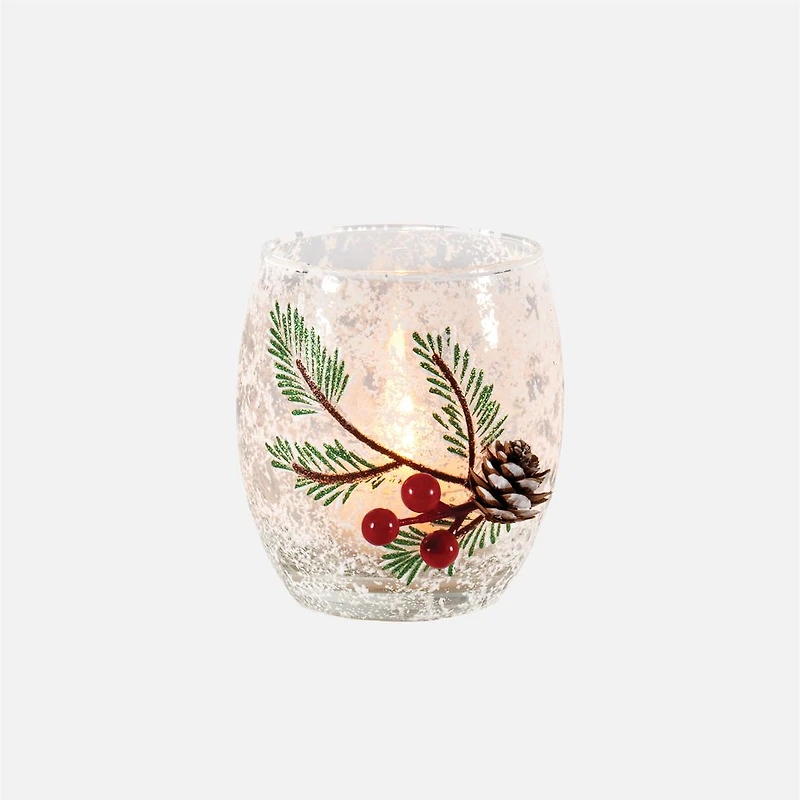 Candleholder with Pine Branches