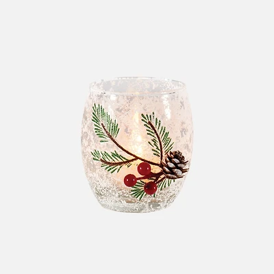 Candleholder with Pine Branches