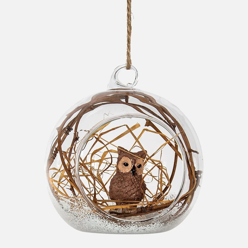 Ball with Owl Ornament