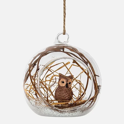 Ball with Owl Ornament