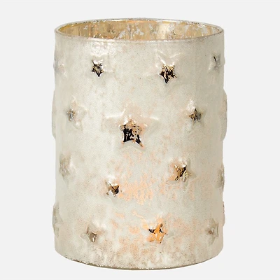 Ivory Stars Candle Holder