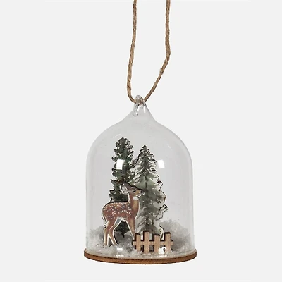 Ornement en forme de cloche avec cerf