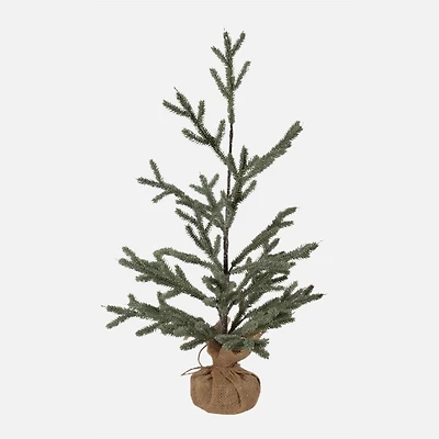 Faux Spruce With Clear Glitter