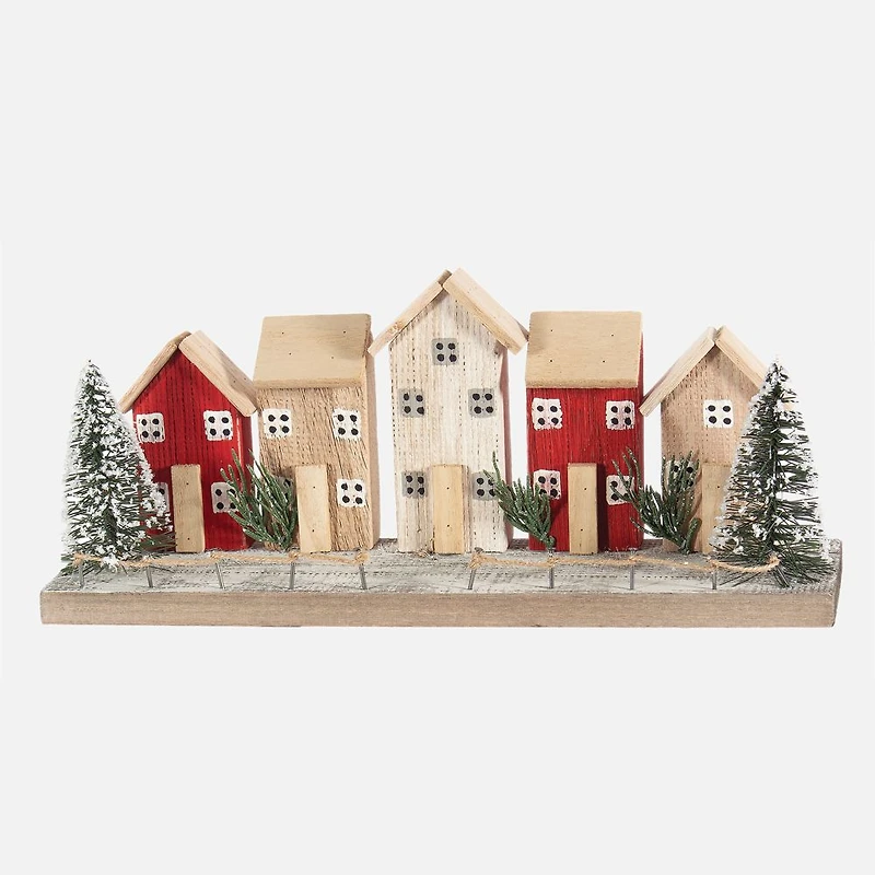 Wood Village With Trees