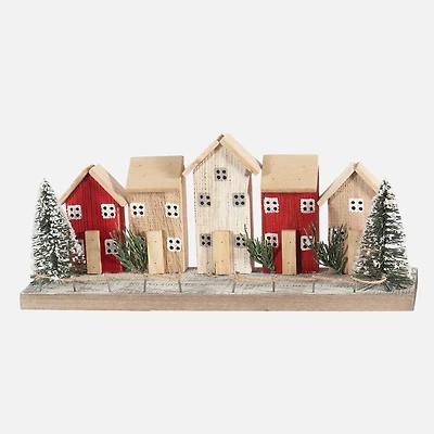 Wood Village With Trees