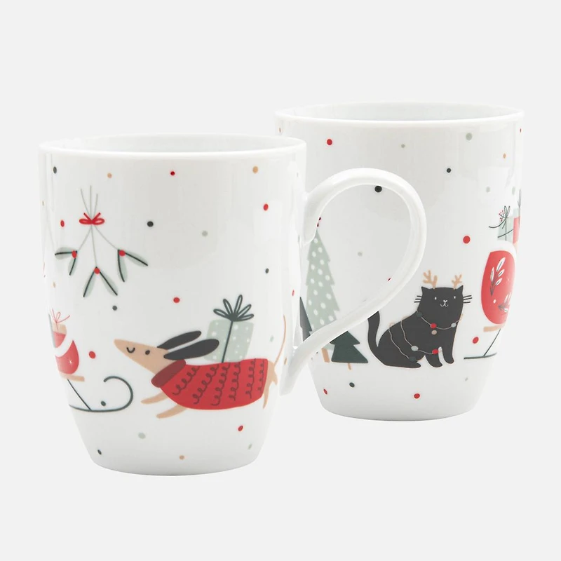 S&CO Festive Printed Mug - Assorted