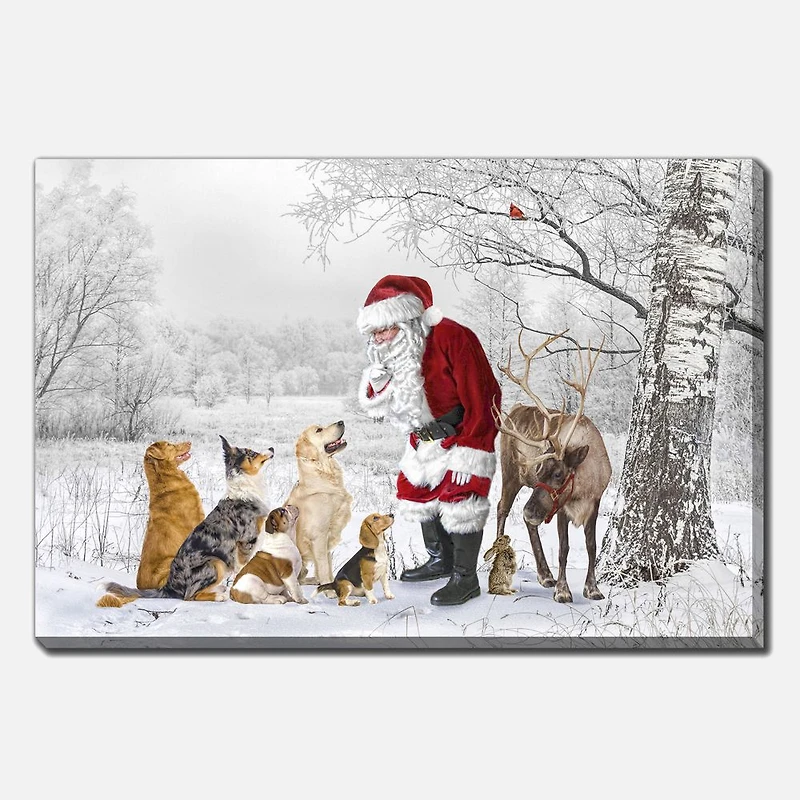 Wall Art Pups Find Santa