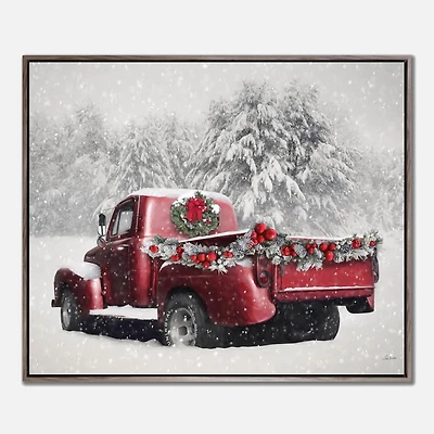 Wall Art Red Truck