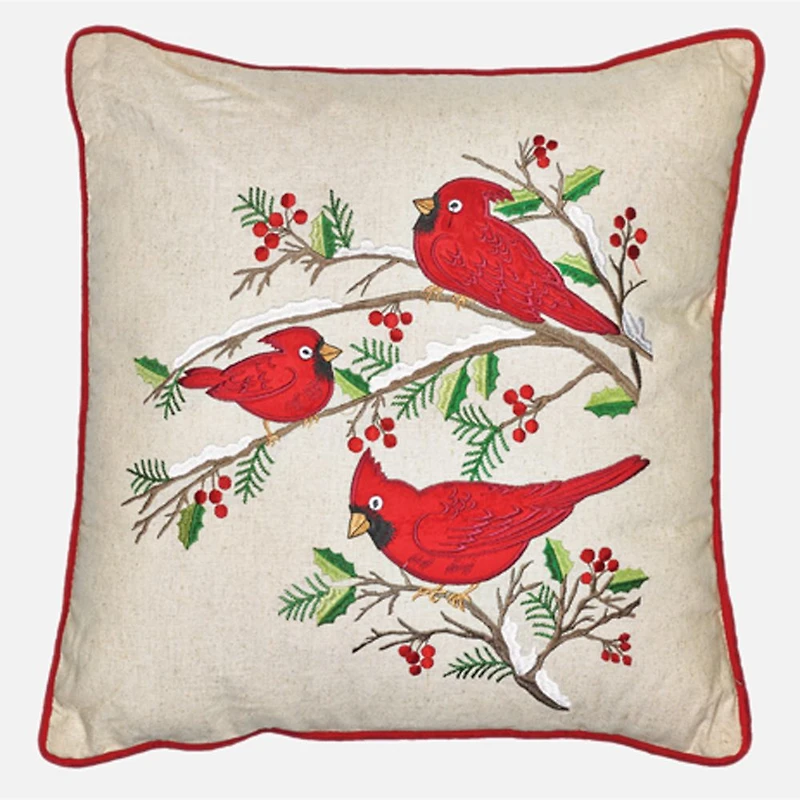 Cardinal Holiday Cushion