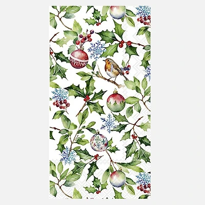Buffet Napkins, Pack of 16 - Christmas Holly