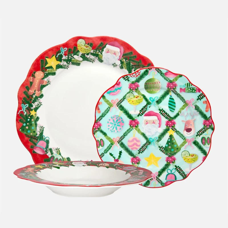 Maxwell & Williams Tis the Season Dinnerware Set, 12-Pieces