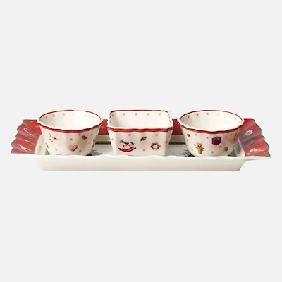Villeroy & Boch Toy's Delight Dip Bowls with Tray, Set of 3 