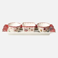 Villeroy & Boch Toy's Delight Dip Bowls with Tray, Set of 3 