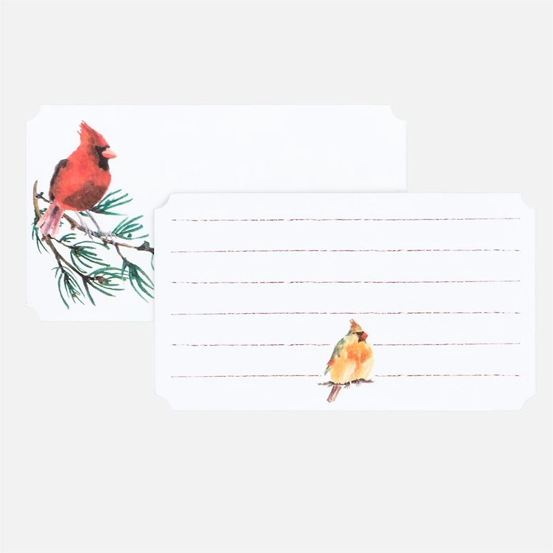 Mini Note Cards Cardinal - 50 Pieces
